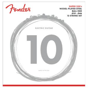 Electric Guitar Strings - Fender - Super 250R-12 - 12 String - Nickel Plated Steel - Regular - 10-46