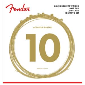 Acoustic Guitar Strings – Fender 70-12L – 12 String – 80/20 Bronze – Light – 10-50 1