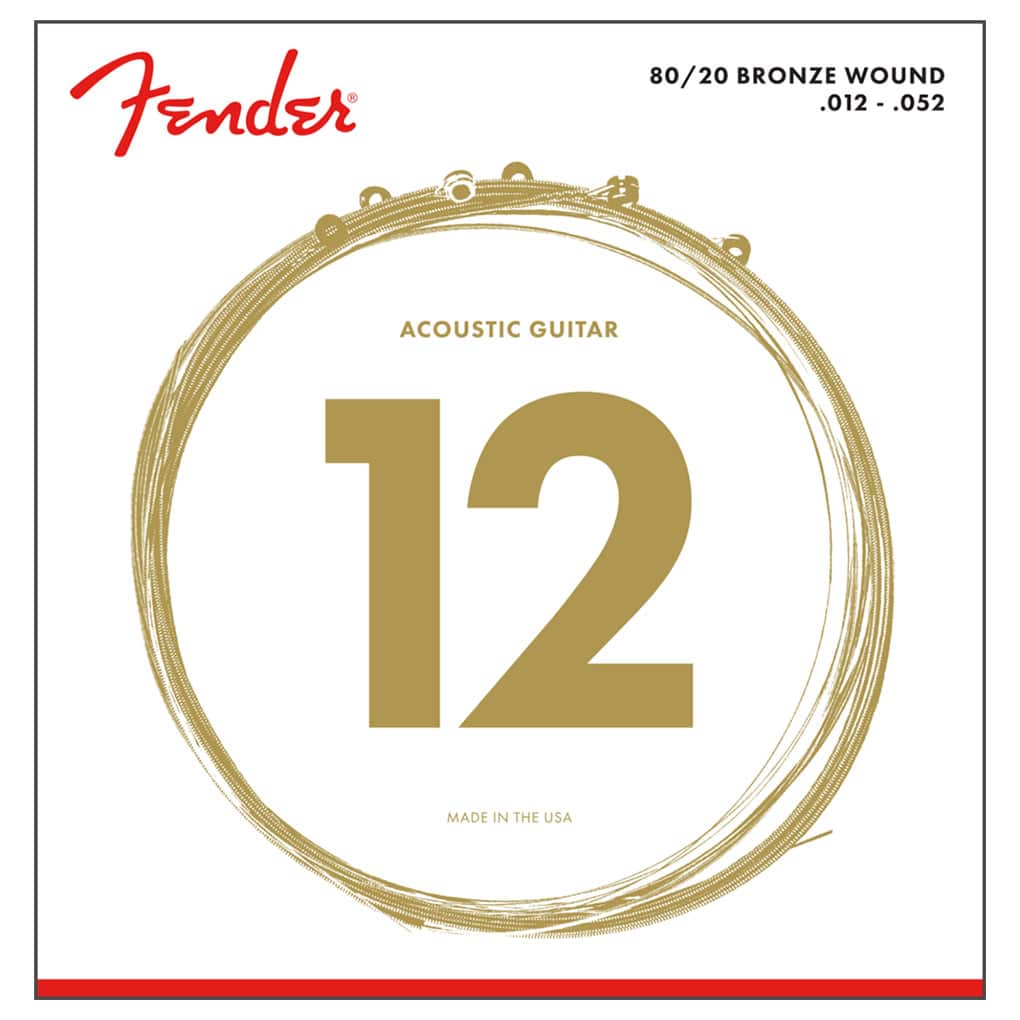 Acoustic Guitar Strings – Fender 70L – 80/20 Bronze – Light – 12-52 1