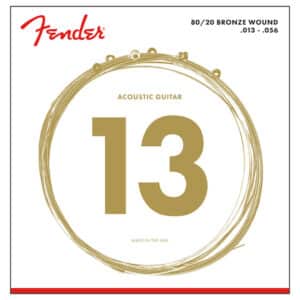 Acoustic Guitar Strings - Fender 70M - 80/20 Bronze - Medium - 13-56