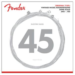 Bass Guitar Strings - Electric - Fender - Original 7150M - Long Scale - Vintage Nickel - Medium - 45-105