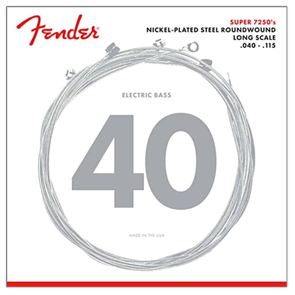 Bass Guitar Strings – Electric – Fender – Super 72505L – 5 String – Long Scale – Nickel Plated Steel – Light – 40-115 1
