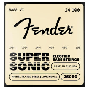 Bass VI Guitar Strings - Electric - Fender - Supersonic 250B6 - Nickel Plated Steel - 24-100