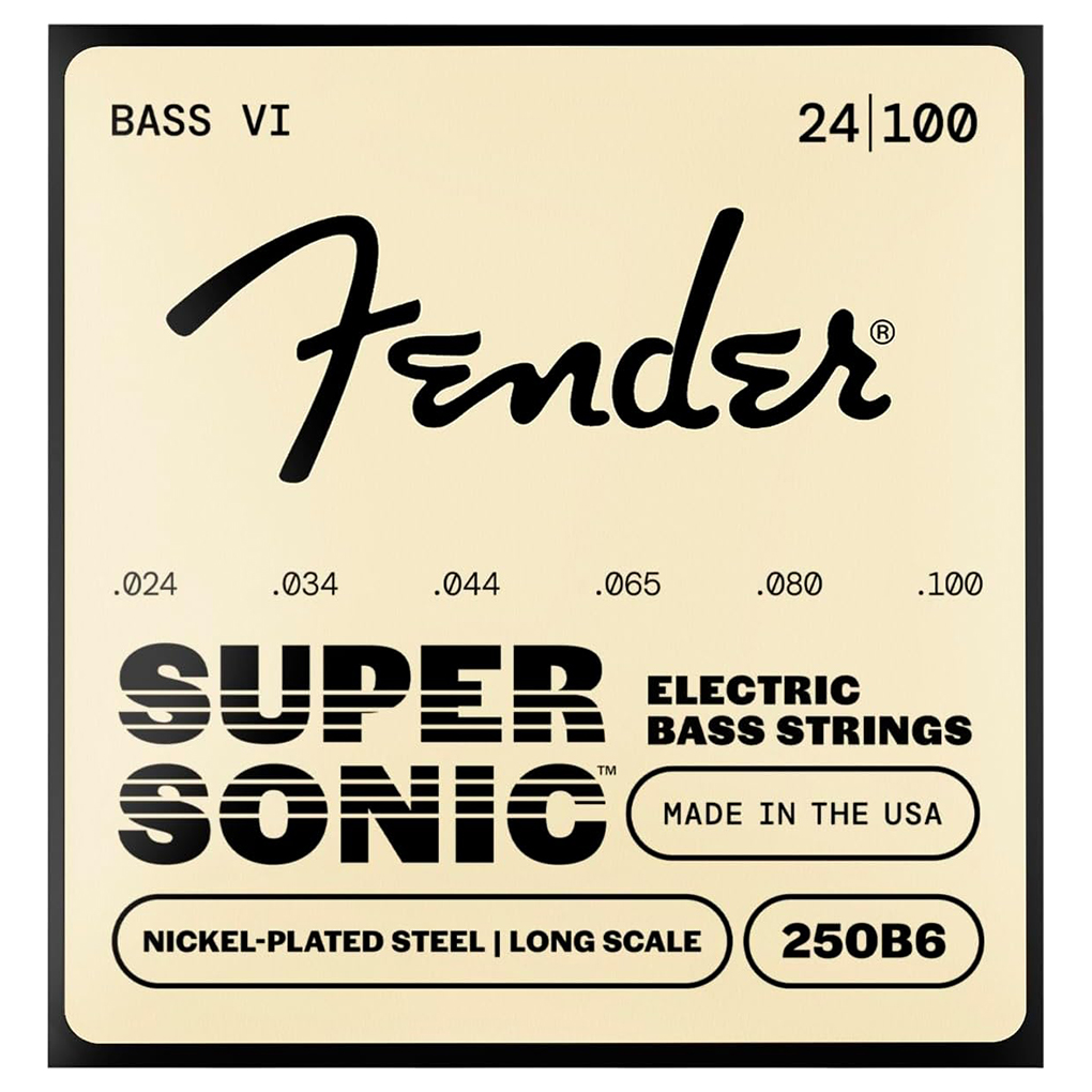 Bass VI Guitar Strings – Electric – Fender – Supersonic 250B6 – Nickel Plated Steel – 24-100 1