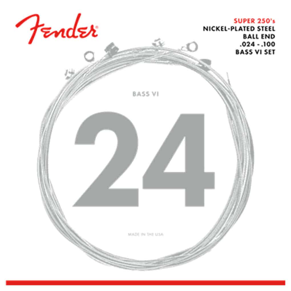 Bass VI Guitar Strings – Electric – Fender – Super 250B6 – Nickel Plated Steel – 24-100 1