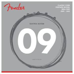 Electric Guitar Strings - Fender 155L - Classic Core - Vintage Nickel - Light - 9-42