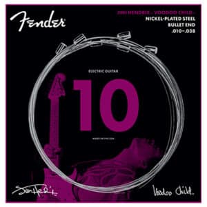 Electric Guitar Strings - Fender - Jimi Hendrix - Voodoo Child - Nickel Plated Steel - Custom - 10-38 - Bullet End