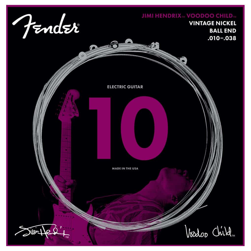 Electric Guitar Strings – Fender – Jimi Hendrix – Voodoo Child – Vintage Nickel – Custom – 10-38 1