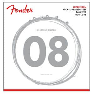 Electric Guitar Strings – Fender – Super 250XS – Nickel Plated Steel – Extra Super Light – 8-38 1