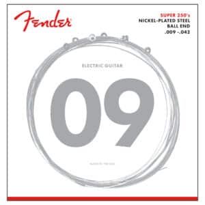 Electric Guitar Strings - Fender - Super 250L - Nickel Plated Steel - Light - 9-42