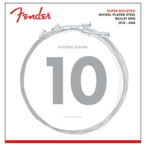 Electric Guitar Strings - Fender 3250R - Super Bullets - Nickel Plated Steel - Regular - 10-46 - Bullet End