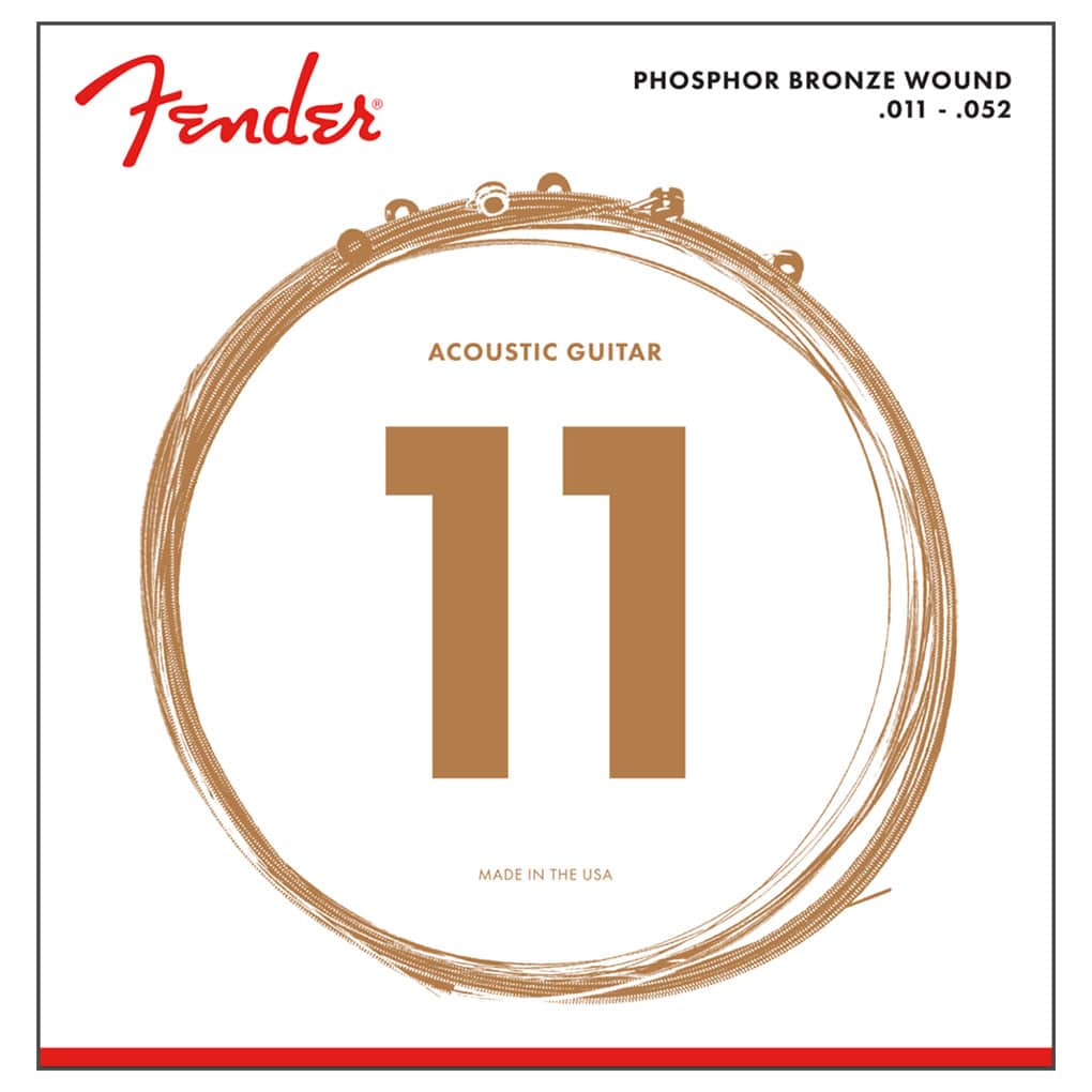 Acoustic Guitar Strings – Fender 60CL – Phosphor Bronze – Custom Light – 11-52 1