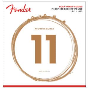 Acoustic Guitar Strings – Fender 860CL – Dura-Tone Coated – Phosphor Bronze – Custom Light – 11-52 1