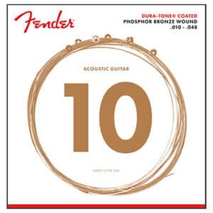 Acoustic Guitar Strings – Fender 860XL – Dura-Tone Coated – Phosphor Bronze – Extra Light – 10-48 1