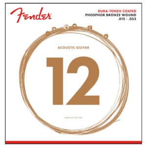 Acoustic Guitar Strings – Fender 860L – Dura-Tone Coated – Phosphor Bronze – Light – 12-53 1