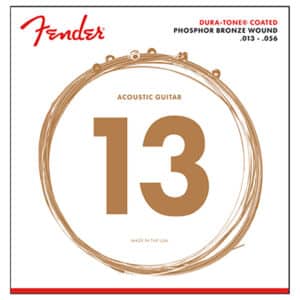 Acoustic Guitar Strings - Fender 860M - Dura-Tone Coated - Phosphor Bronze - Medium - 13-56