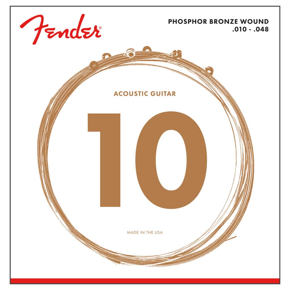 Acoustic Guitar Strings – Fender 60XL – Phosphor Bronze – Extra Light – 10-48 1
