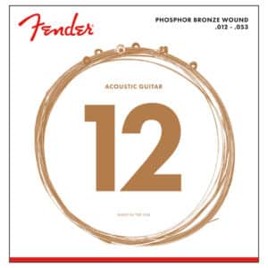 Acoustic Guitar Strings - Fender 60L - Phosphor Bronze - Light - 12-53