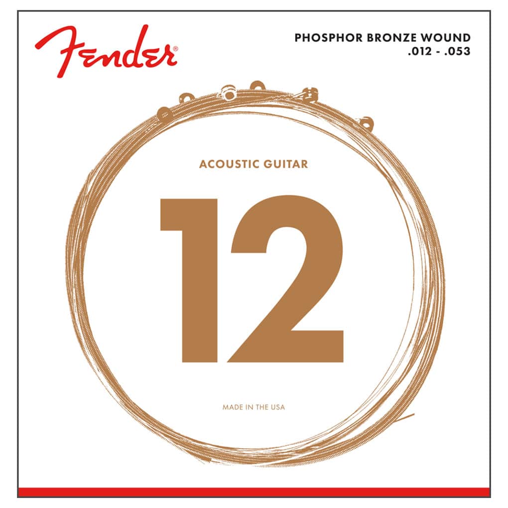 Acoustic Guitar Strings – Fender 60L – Phosphor Bronze – Light – 12-53 1