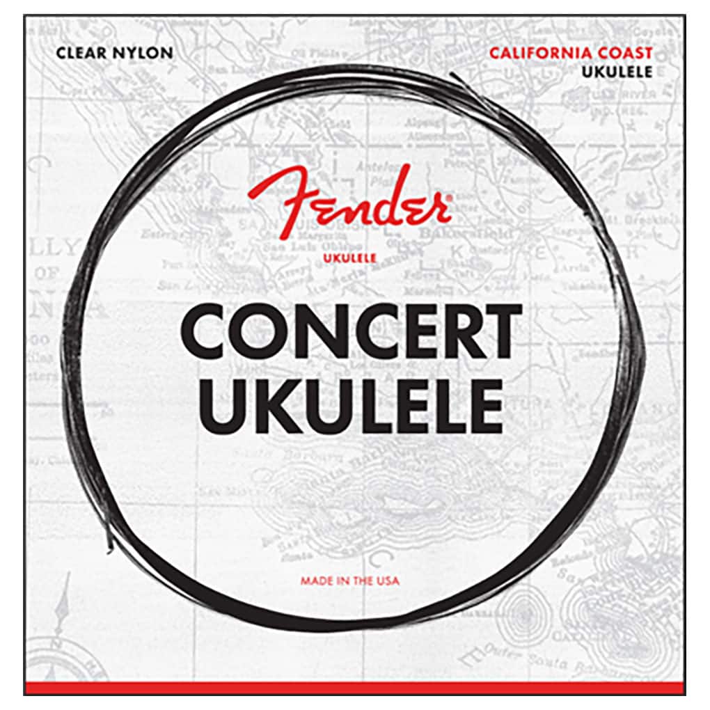 Ukulele Strings – Fender – California Coast – Clear Nylon – Concert Set – GCEA High G Tuning 1