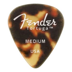 Fender - Tortuga Ultem Guitar Picks - 351 Shape - Medium - Tortoiseshell - 6 Pack