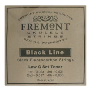 Ukulele Strings - Fremont Blackline Fluorocarbon - Tenor - Low G Tuning - Black