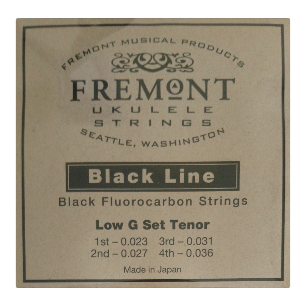 Ukulele Strings – Fremont Blackline Fluorocarbon – Tenor – Low G Tuning – Black 1
