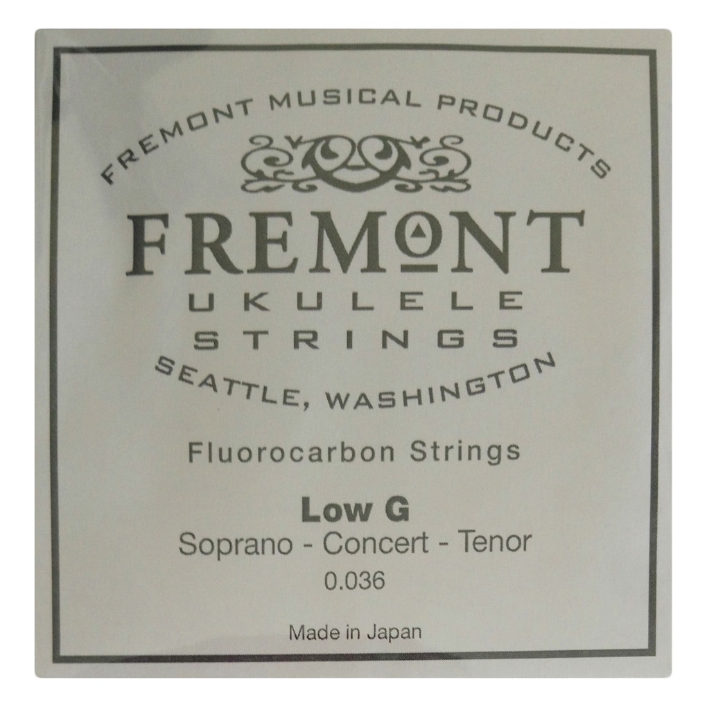 Ukulele String – Fremont – Fluorocarbon – Low G Single 4th String – Soprano Concert Tenor – Clear 1