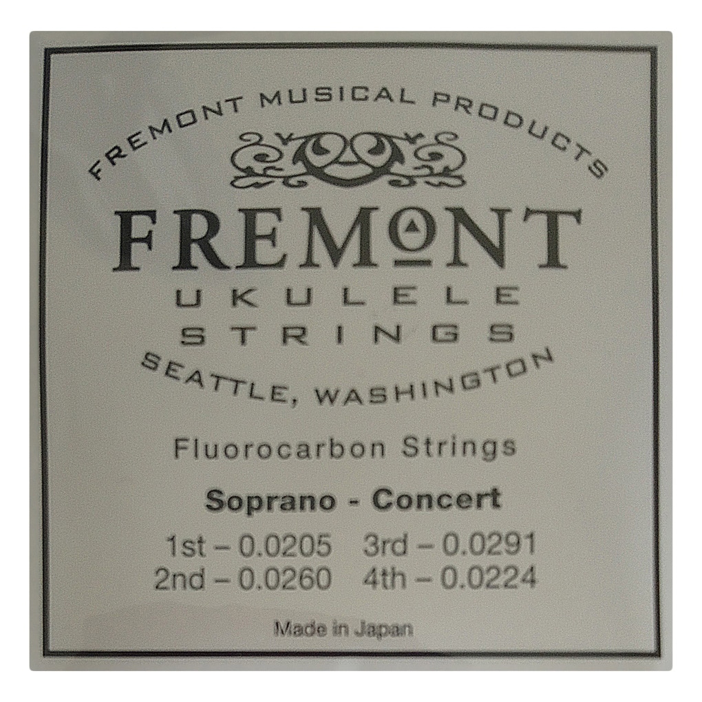 Ukulele Strings – Fremont – Fluorocarbon – Soprano & Concert – High G Tuning – Clear 1