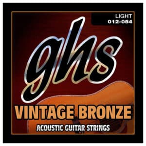 GHS – Acoustic Guitar Strings – Vintage Bronze – 85/15 Bronze – Light – 12-54 – VN-L 1