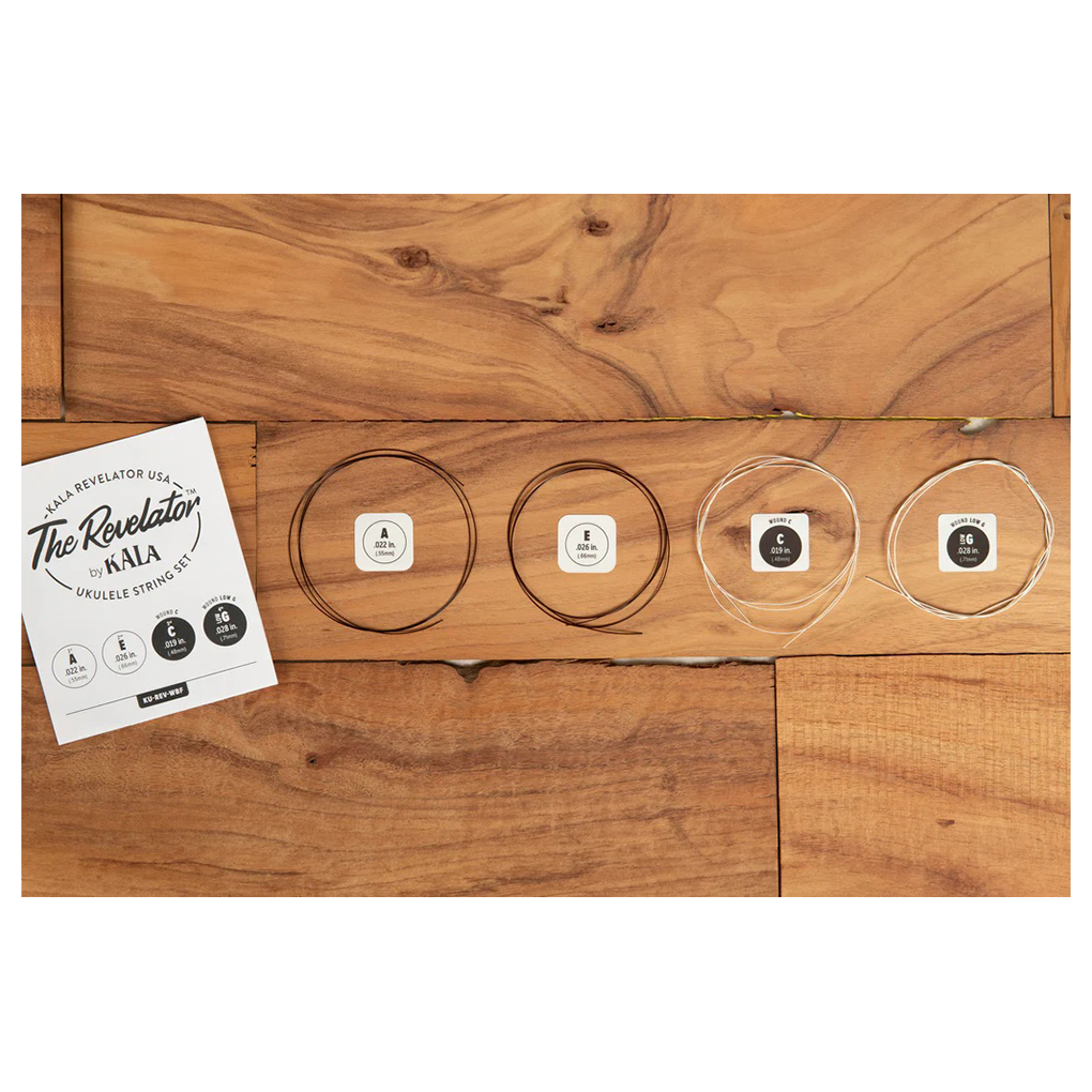 Kala Revelator Ukulele Strings – Concert & Tenor Low G GCEA Tuning – Brown Fluorocabon with Wound G & C – KU-REV-WBF 3