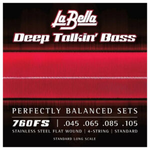 Bass Guitar Strings - La Bella 760FS Deep Talkin' Bass - Standard Long Scale - Flatwound - Stainless Steel - 45-105