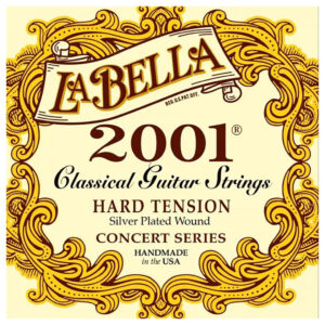 Classical Guitar Strings - La Bella 2001-H Concert Series - Nylon - Silver Plated Copper - Hard Tension