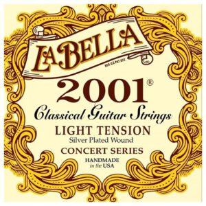 Classical Guitar Strings - La Bella 2001-L Concert Series - Nylon - Silver Plated Copper - Light Tension