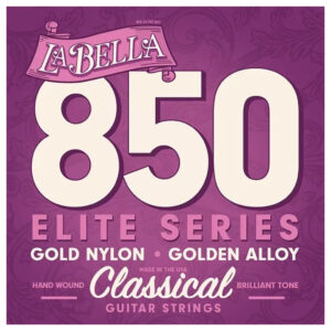 Classical Guitar Strings - La Bella 850 Elite Series - Gold Nylon - Golden Alloy - Medium Tension