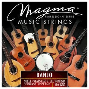 Banjo Strings - Magma BA100 - 5-String Banjo - Steel - Stainless Steel Wound - Loop End