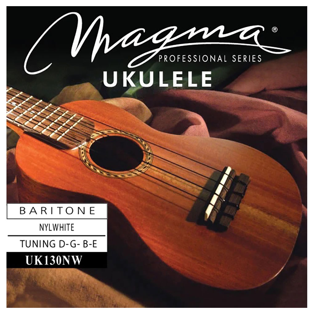 Ukulele Strings – Magma UK130NW – Nylwhite – Baritone Set – DGBE Low D Tuning 1