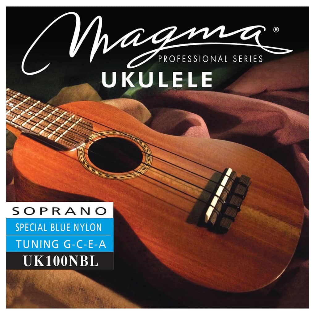 Ukulele Strings – Magma UK100NBL – Special Blue Nylon – Soprano Set – GCEA High G Tuning 1