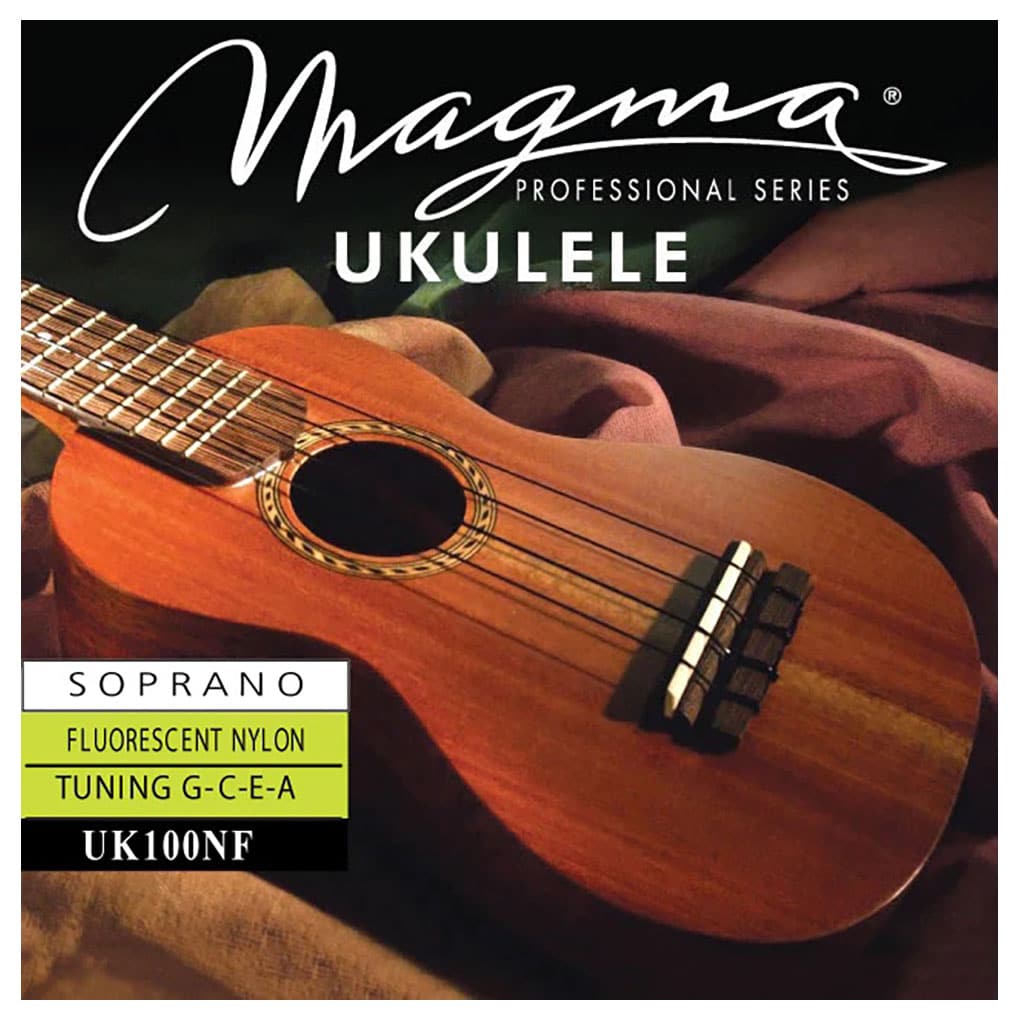 Ukulele Strings – Magma UK100NF – Fluorescent Nylon – Soprano Set – GCEA High G Tuning 1
