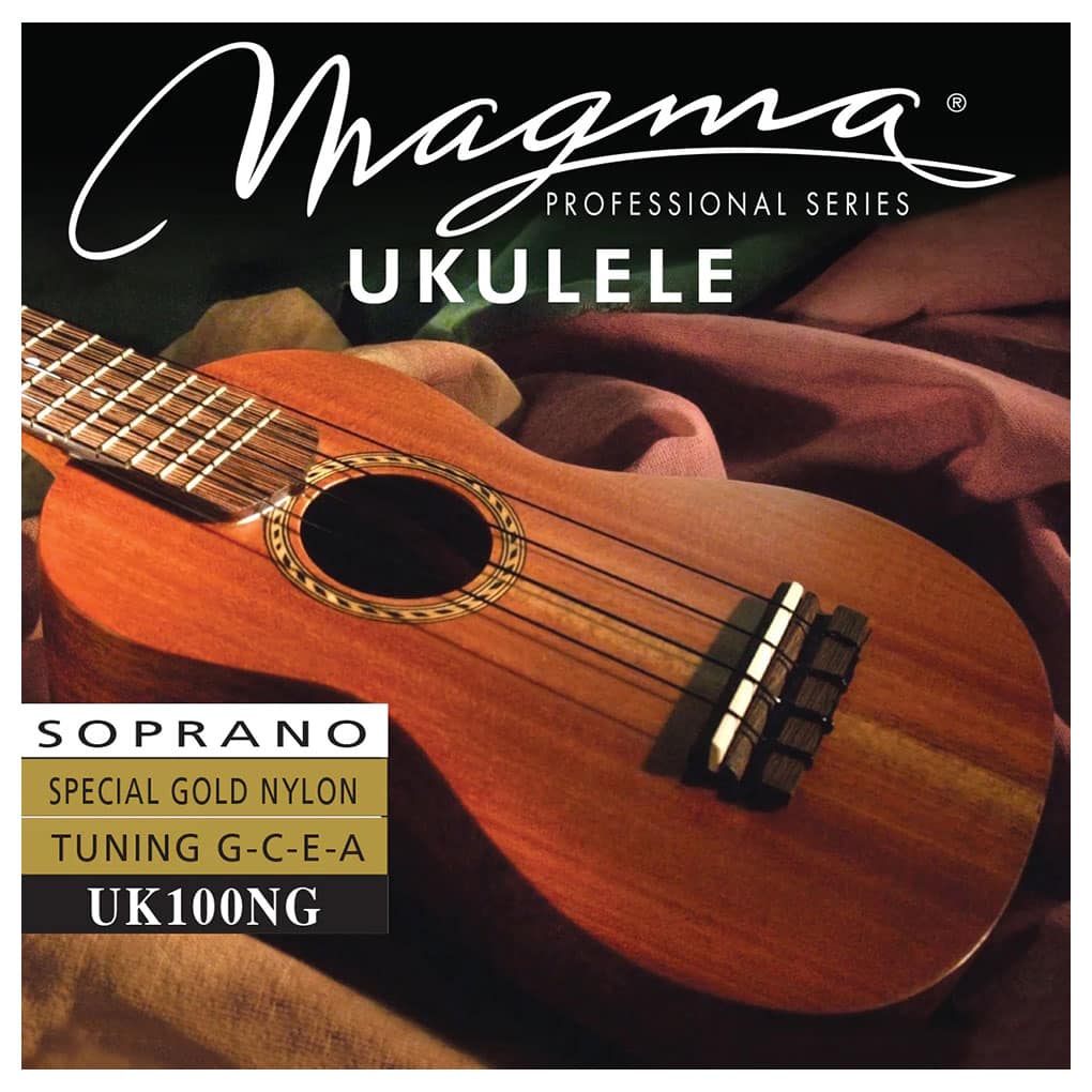 Ukulele Strings – Magma UK100NG – Special Gold Nylon – Soprano Set – GCEA High G Tuning 1