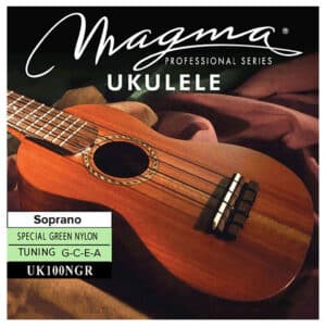 Ukulele Strings – Magma UK100NGR – Special Green Nylon – Soprano Set – GCEA High G Tuning 1