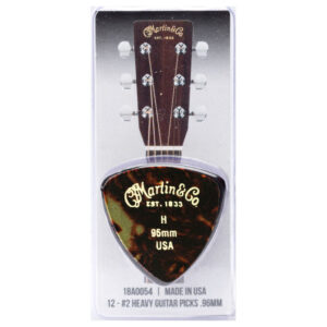 Martin - Celluloid Guitar Picks - 346 Shape - Heavy - 0.96mm - Tortoiseshell - 12 Pack