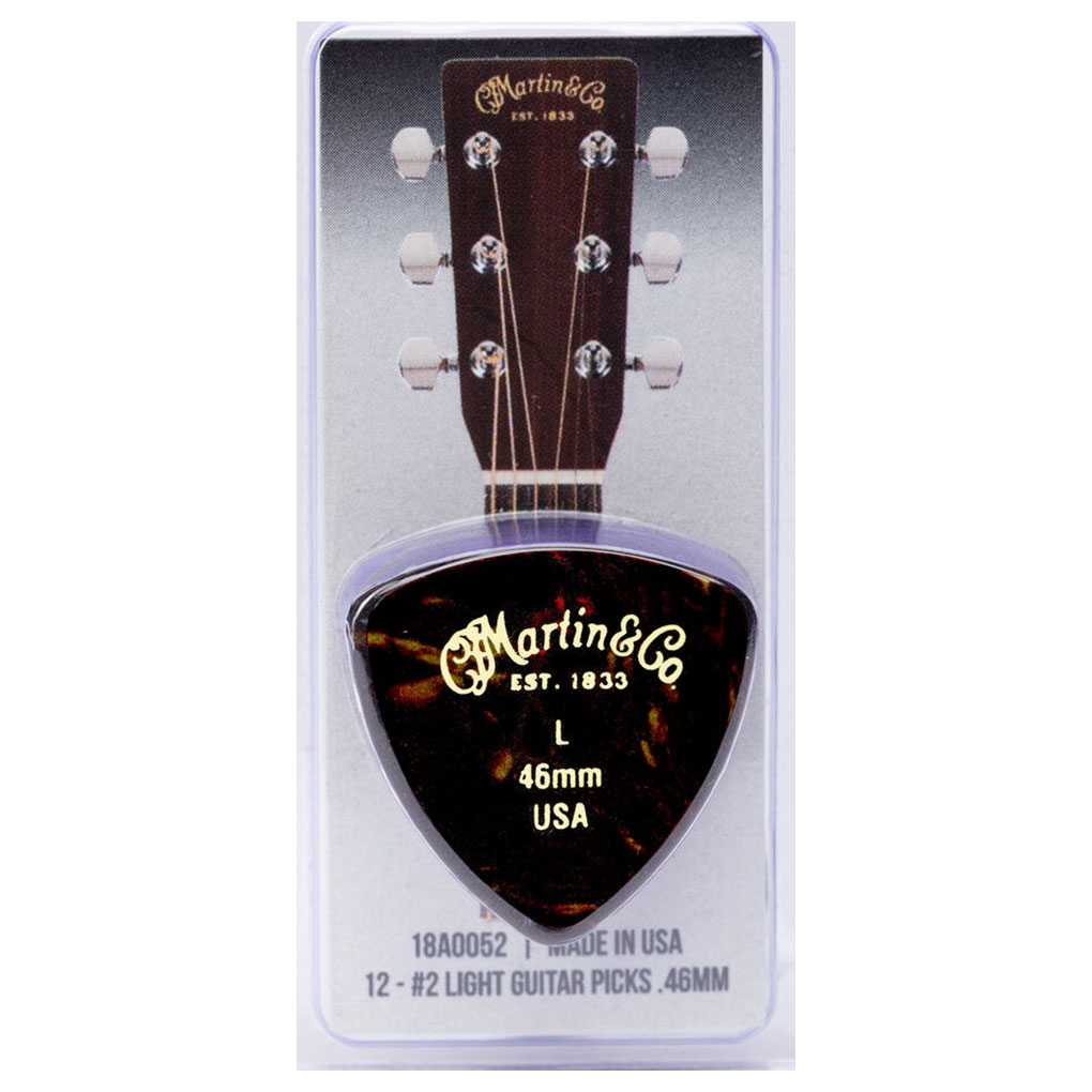 Martin – Celluloid Guitar Picks – 346 Shape – Light – 0
