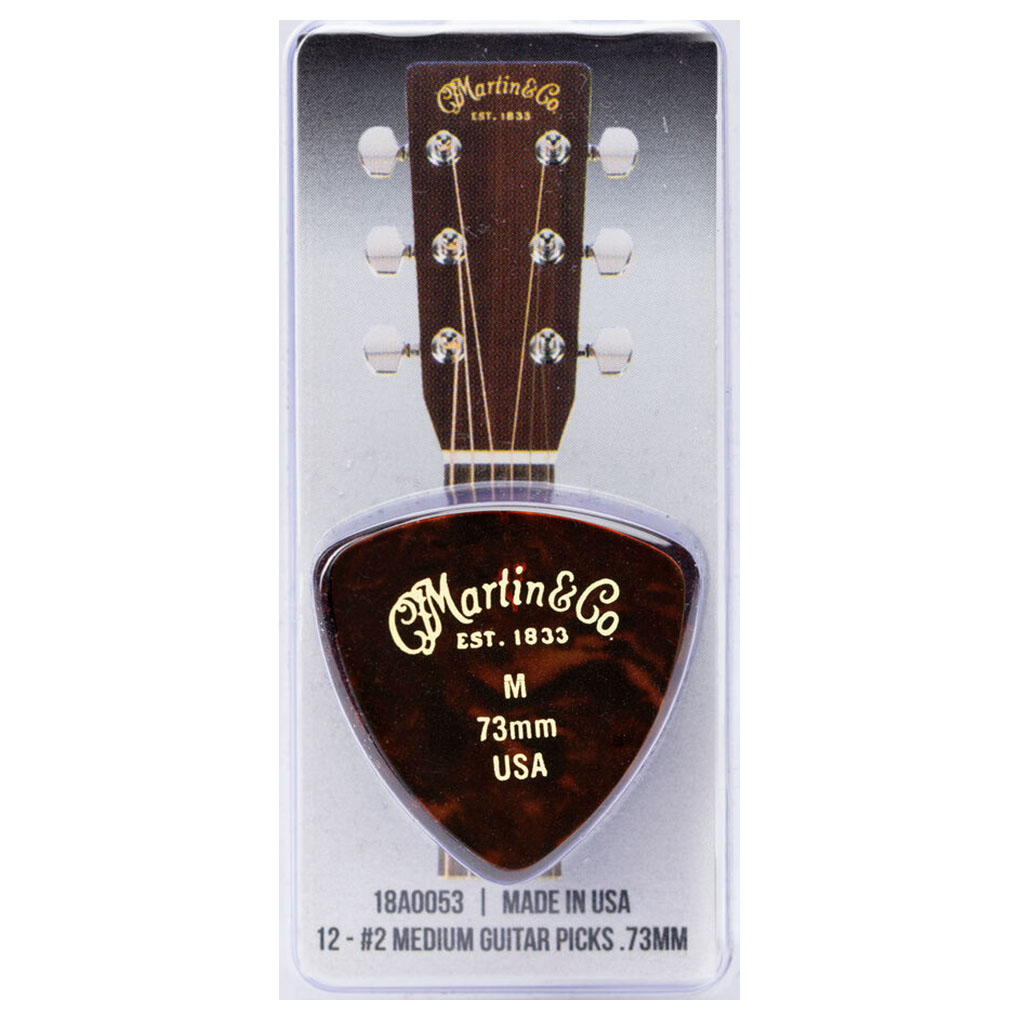 Martin – Celluloid Guitar Picks – 346 Shape – Medium – 0