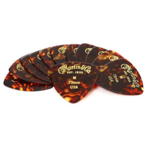 Martin – Celluloid Guitar Picks – 346 Shape – Medium – 0