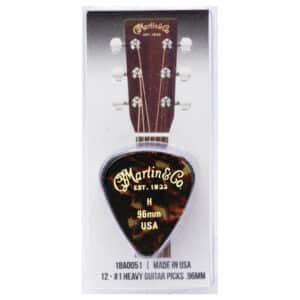 Martin – Celluloid Guitar Picks – 351 Shape – Heavy – 0