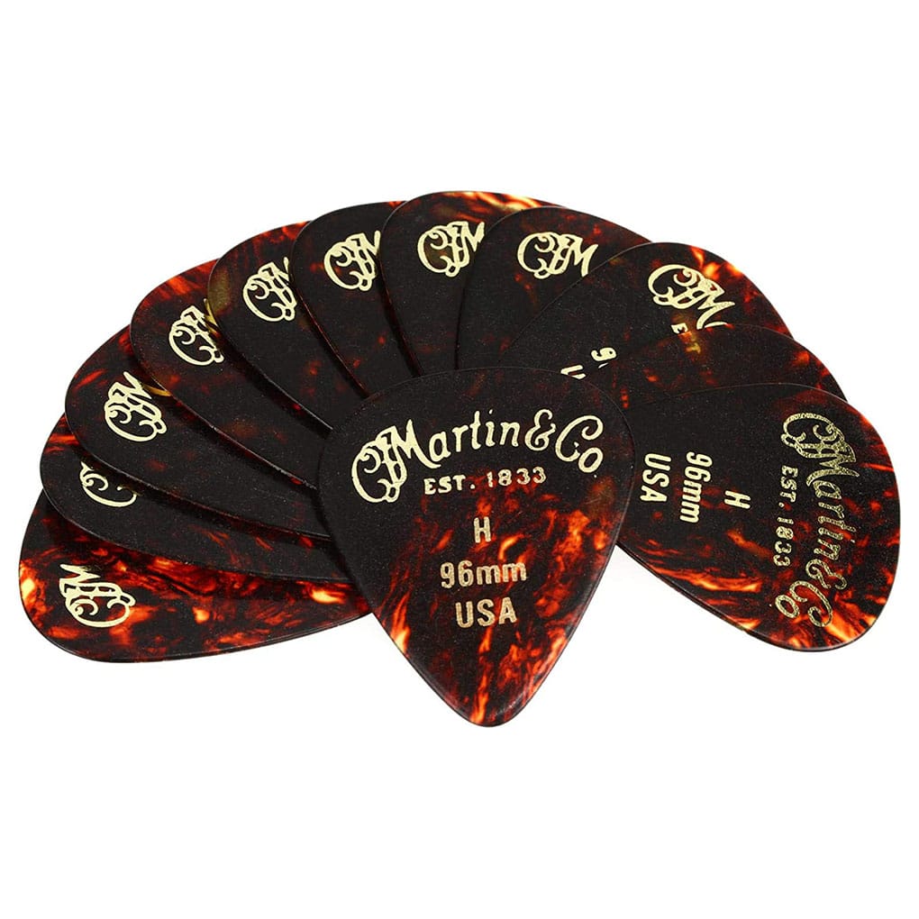 Martin – Celluloid Guitar Picks – 351 Shape – Heavy – 0