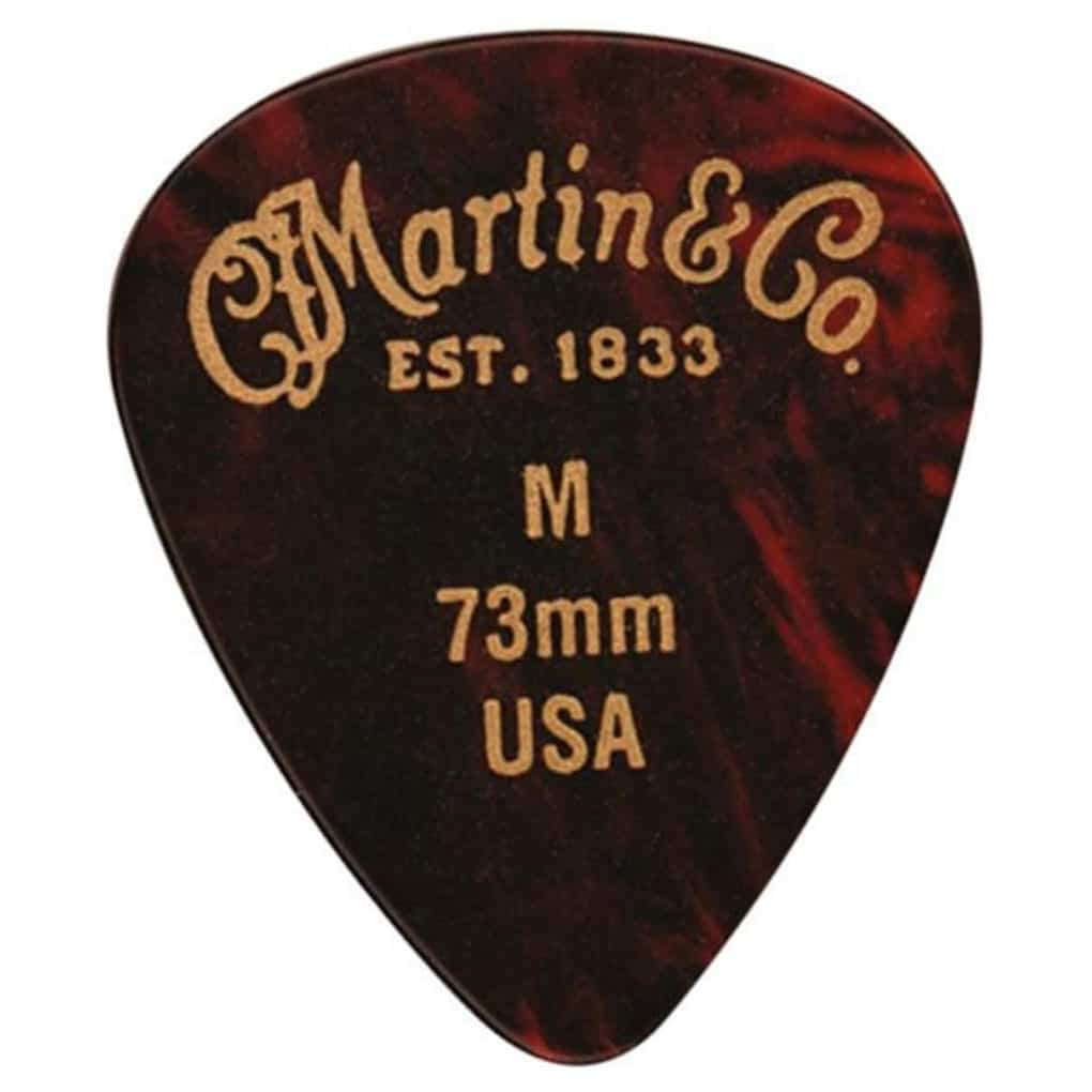 Martin – Celluloid Guitar Picks – 351 Shape – Medium – 0