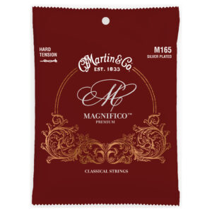 Classical Guitar Strings - Martin M165 - Magnifico Premium - Nylon - Silver Plated Copper - Hard Tension - Tie End