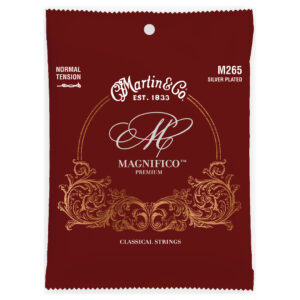 Classical Guitar Strings - Martin M265 - Magnifico Premium - Nylon - Silver Plated Copper - Normal Tension - Tie End